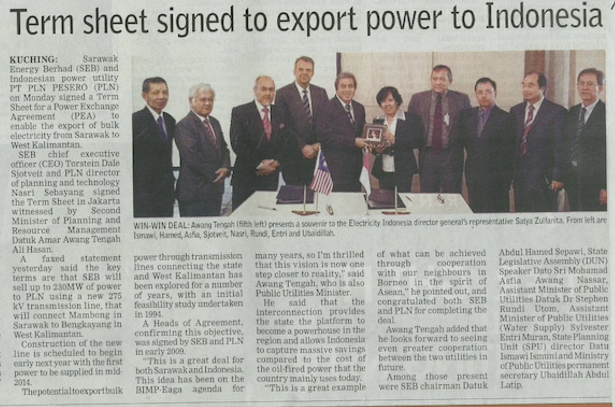 Milestone moment on the West Kalimantan-Sarawak interconnection project