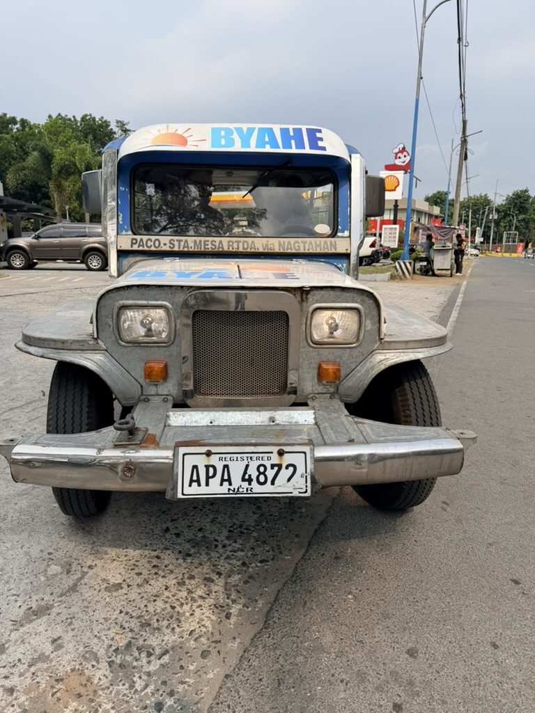 A retrofitted electric jeepney in service in Metro Manila