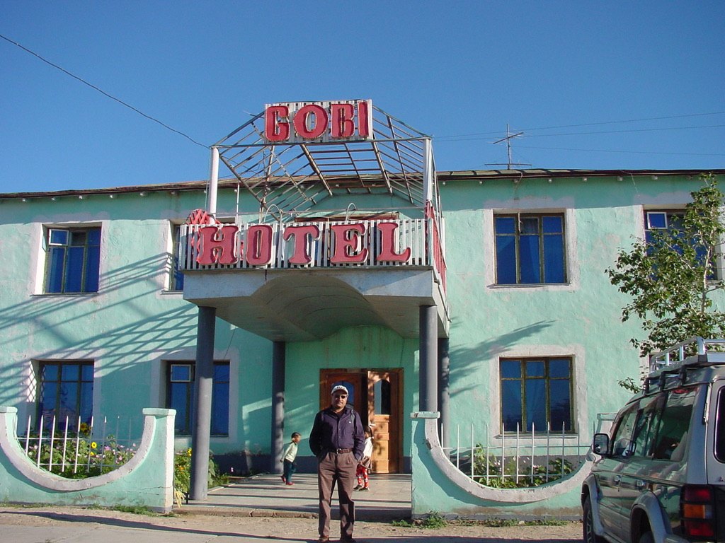 Sohail Hasnie outside the Gobi Hotel in Mongolia during project implementation