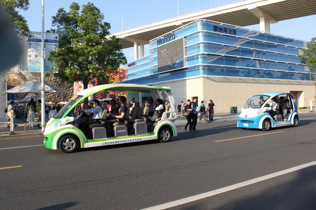 Philippine officials on a study tour of electric vehicle operations in Shanghai, September 2010